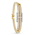 18K PULSERA ORO BICOLOR RECTANGULO.