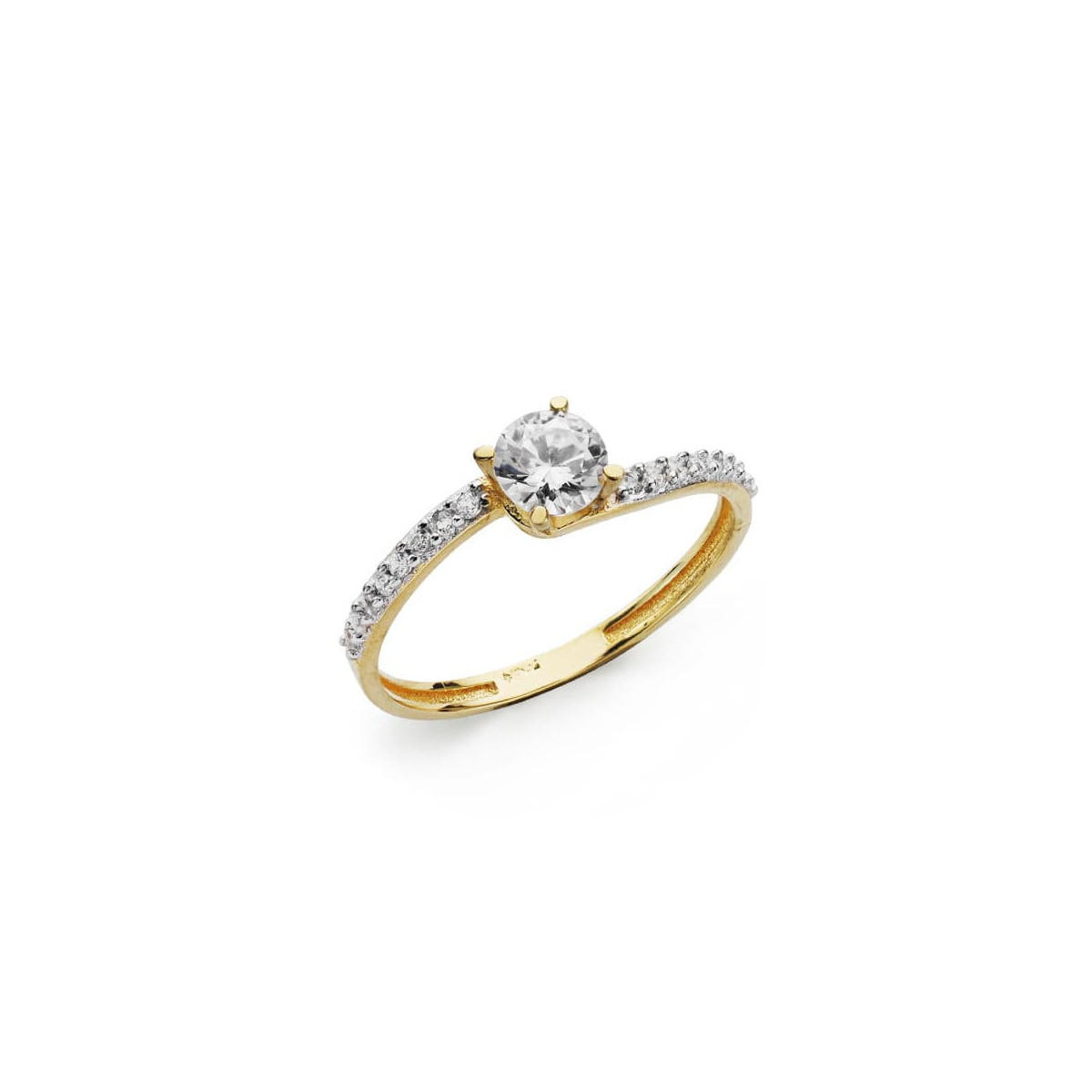 18K SOLITARIO ORO BICOLOR CIRCONITAS