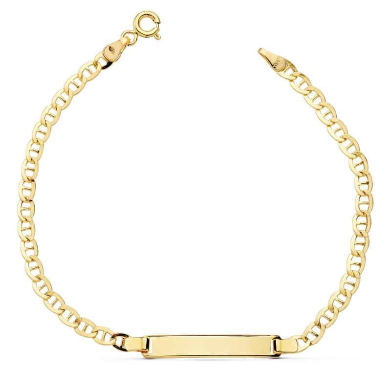 18K ESCLAVA HUECA ANCLA 17CM