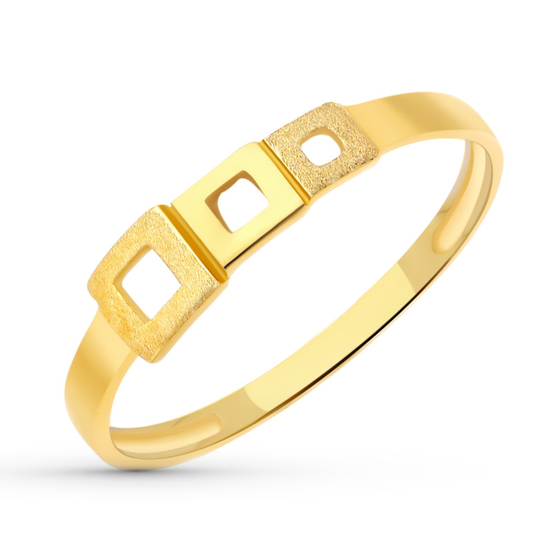 18K SORTIJA ORO AMARILLO CUADRADOS