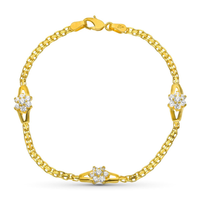 18K PULSERA ORO AMARILLO COMUNION CIRCONITAS