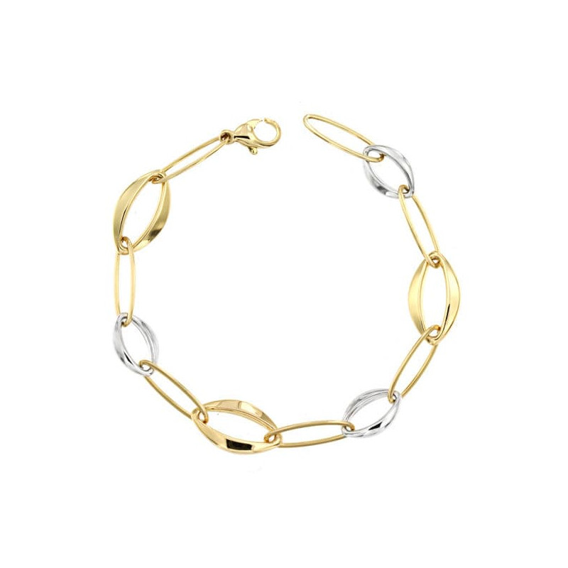 18K PULSERA BICOLOR 19.5 CM
