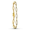 18K PULSERA ORO AMARILLO ESLABONES CIRCONITA 19CM