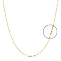 18K CADENA ORO AMARILLO ESLABONES OVALES TALLADOS. ANCHO: 1MM LARGO: 50CM