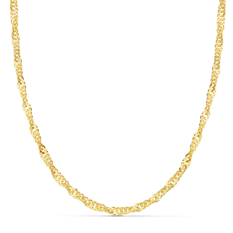18K CADENA ORO AMARILLO MACIZA SINGAPUR 50CM 4 MM