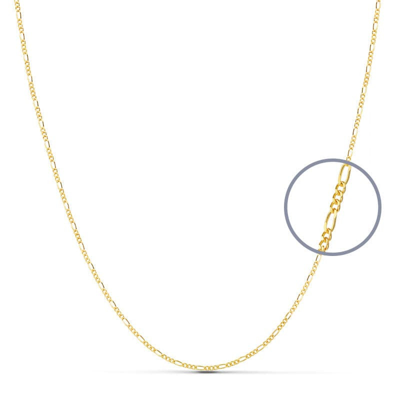 18K CADENA ORO AMARILLO MACIZA CARTIER 40CM 1 MM
