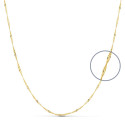18K CADENA ORO AMARILLO  MACIZA SINGAPUR 50CM 1.2 MM