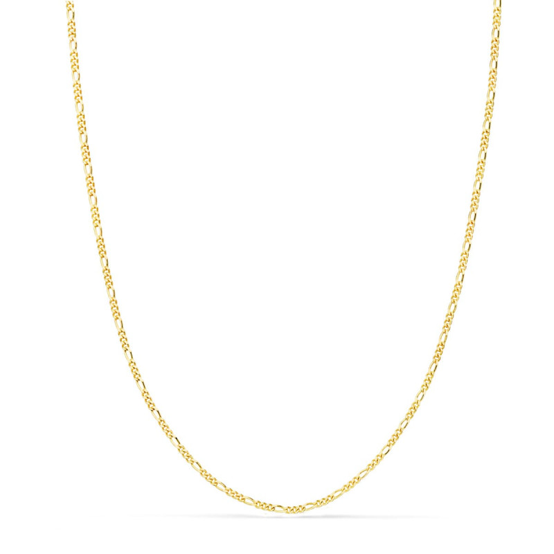 18K CADENA ORO AMARILLO MACIZA CARTIER 3X1. LARGO 45CM ANCHO 1 MM