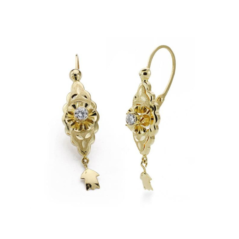 18K PENDIENTES CIGARRON 28X8 MM