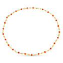 18K GARGANTILLA ORO AMARILLO JAULA CORAL FINO JAPONES 5 MM 50CM