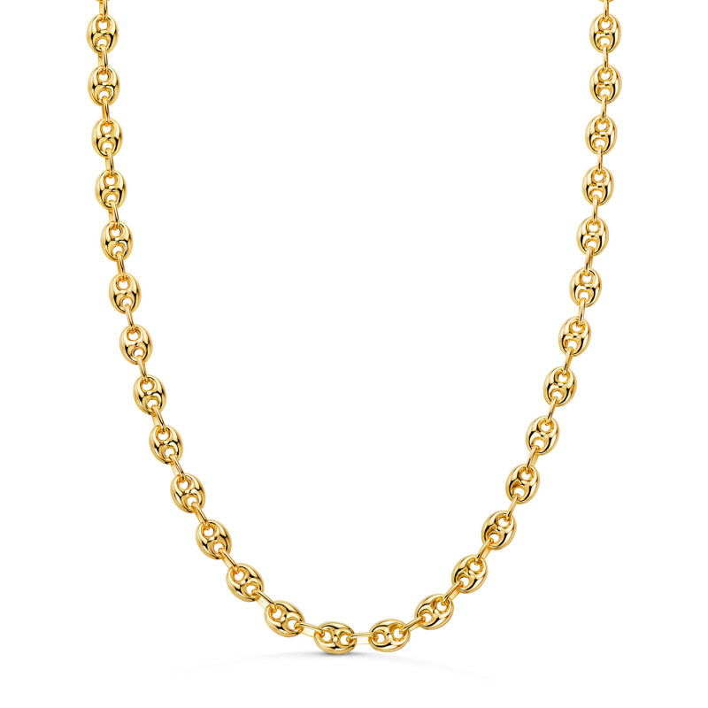 18K CADENA ORO AMARILLO CALABROTE HUECA ANCHO: 8X6MM. LARGO: 60CM