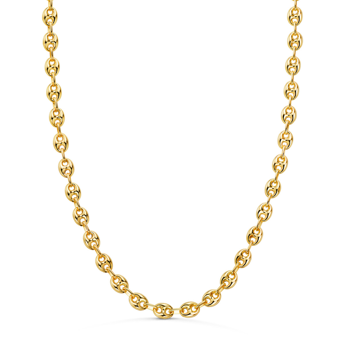 18K CADENA ORO AMARILLO CALABROTE HUECA ANCHO: 8X6MM. LARGO: 60CM