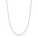 18K CADENA ORO BLANCO FORZADA MACIZA TALLADA. ANCHO: 1,8 MM. LARGO: 45 CM