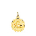 18K MEDALLA ORO AMARILLO INMACULADA NIÑA RUEGA POR NOSOTROS 18 MM