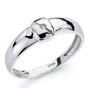 18K SORTIJA ORO BLANCO DIAMANTE NATURAL TALLA BRILLANTE 0,01 QTS. ANCHO: 5,5 MM