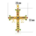 18K CRUZ DE COVADONGA O VICTORIA AMARILLO MEDIANA 33X27 MM