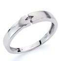 18K SORTIJA ORO BLANCO DIAMANTE 0.05  QTS.
