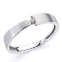 18K SORTIJA ORO BLANCO DIAMANTE NATURAL TALLA BRILLANTE 0.05 QTS.
