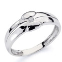 18K SOLITARIO ORO BLANCO DIAMANTE NATURAL TALLA BRILLANTE 0.050 QTS.