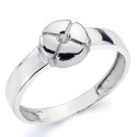 18K SORTIJA ORO BLANCO DIAMANTE NATURAL 0,015 QTS. ANCHO: 7 MM