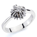 18K SOLITARIO ORO BLANCO DIAMANTE NATURAL  TALLA BRILLANTE 0.100 QTS. ANCHO: 9MM. ALTO: 7MM