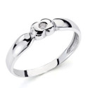 18K SOLITARIO ORO BLANCO DIAMANTE NATURAL  0.040 QTS. ANCHO: 4MM