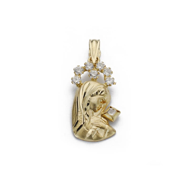 18K COLGANTE ORO AMARILLO VIRGEN NIÑA 20X10 MM