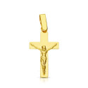 18K CRUZ ORO AMARILLO CON CRISTO. 22X13 MM