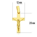 18K CRUZ ORO AMARILLO CON CRISTO. 22X13 MM
