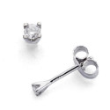 18K PENDIENTES ORO BLANCO DIAMANTES LABORATORIO TALLA BRILLANTE 0,110 QTS VS2-G. CIERRE PRESION