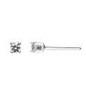 18K PENDIENTES ORO BLANCO 2 DIAMANTES LABORATORIO 0,09 QTS. VS2-G. CIERRE PRESION MEDIDA: 2,5MM