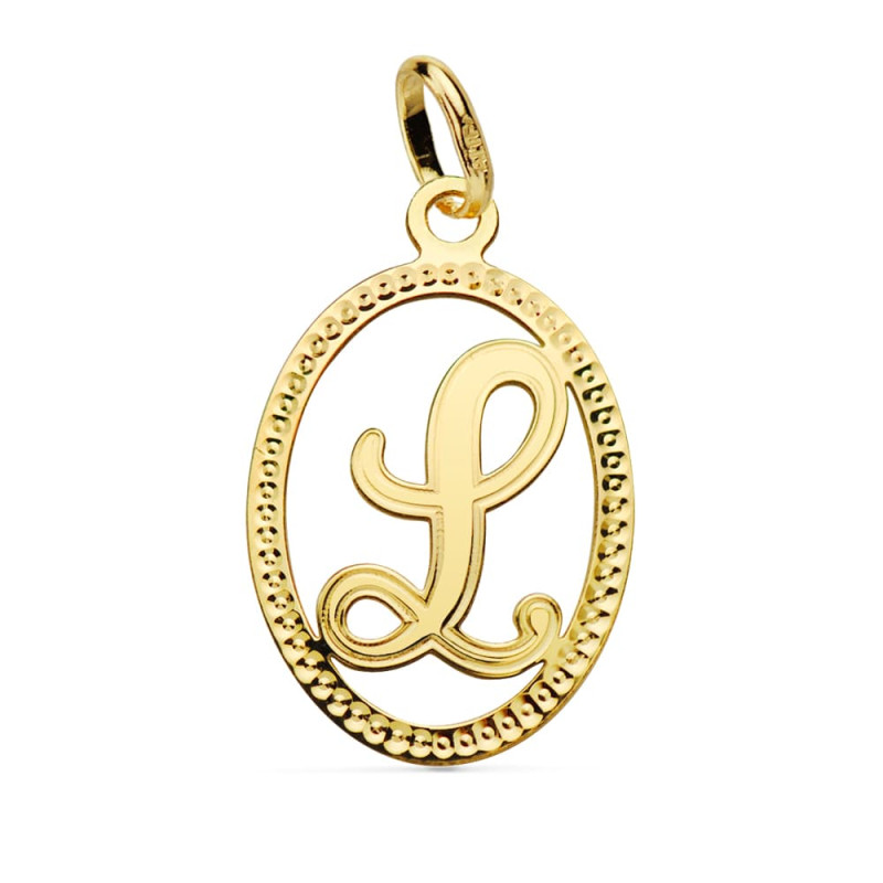 18K COLGANTE ORO AMARILLO INICIAL LETRA L 21X14 MM