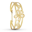 18K PULSERA ORO AMARILLO MARIPOSA LASER. 19 MM