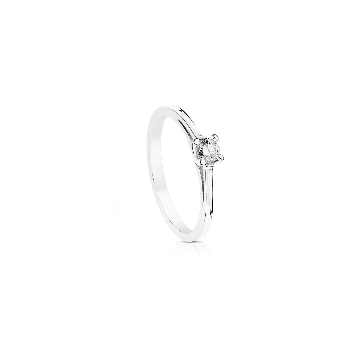18K SOLITARIO DIAMANTE NATURAL TALLA BRILLANTE  0,150 QTS. SI-H