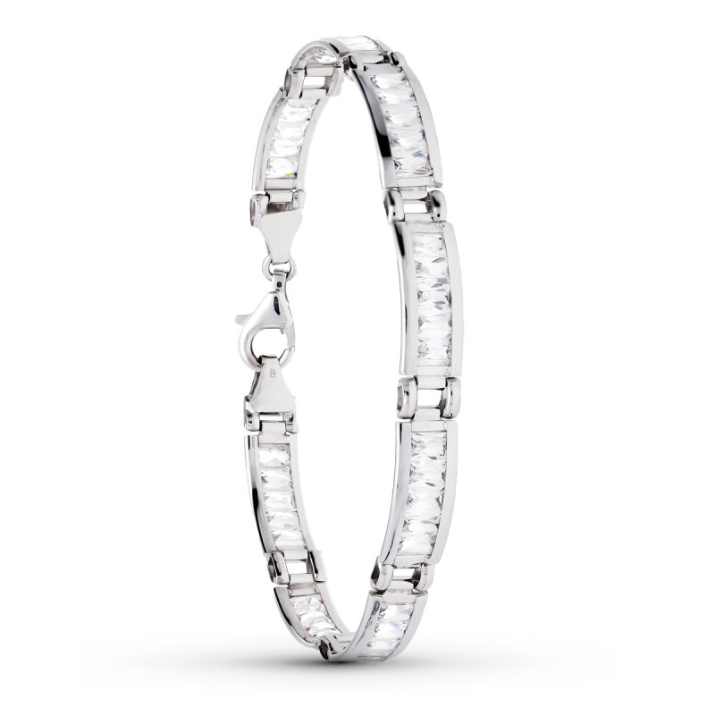 18K PULSERA ORO BLANCO CIRCONITA 20CM