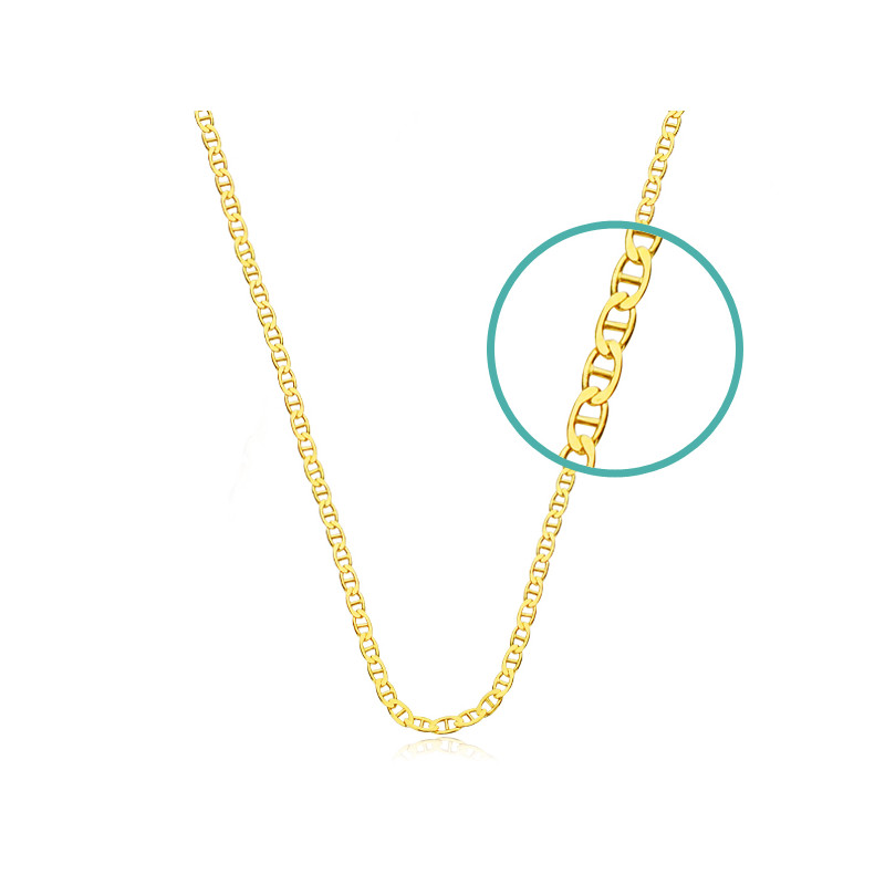 18K CADENA ORO AMARILLO HUECA BANANA. ANCHO: 4,8 MM. LARGO: 60CM