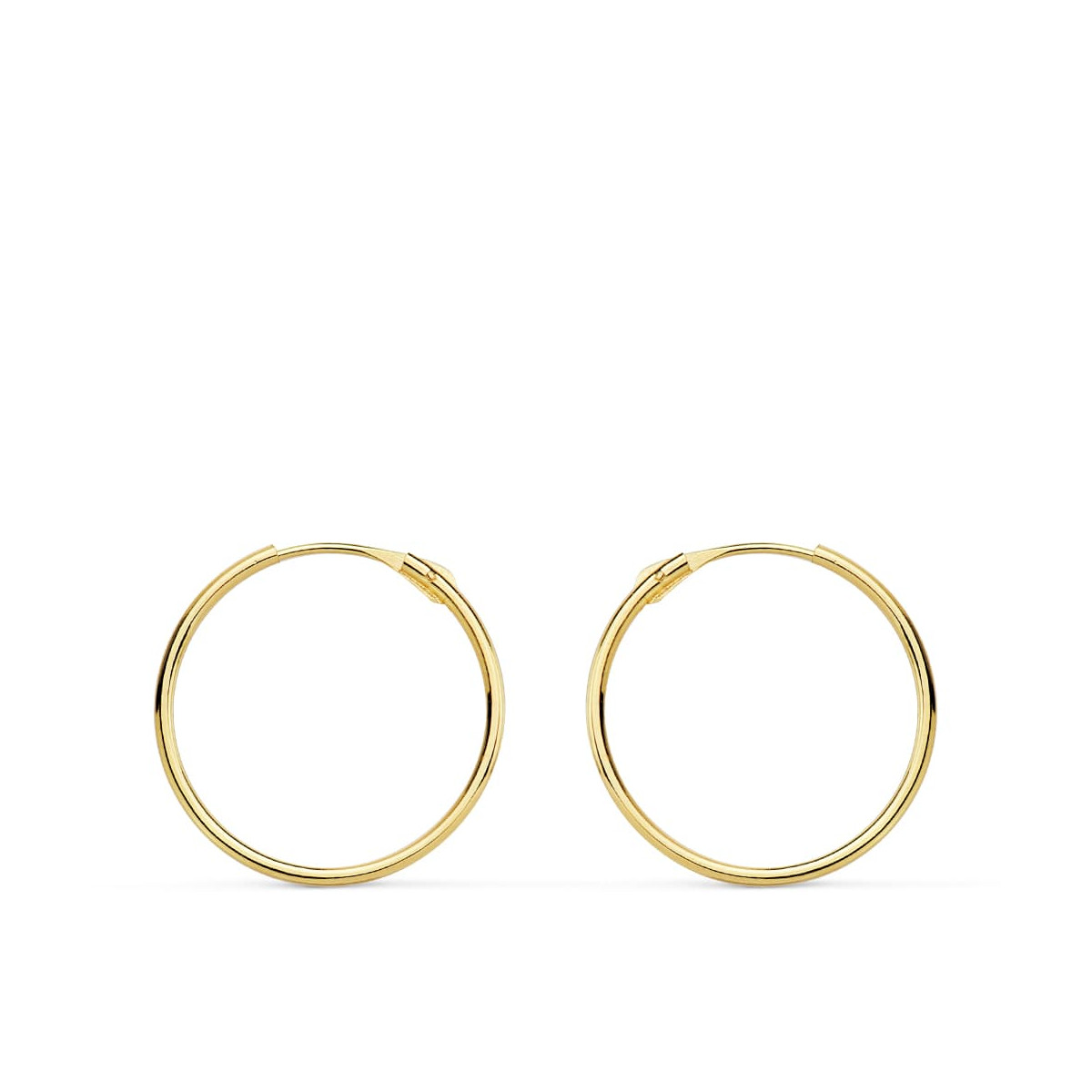 18K AROS ORO AMARILLO TUBO HUECOS 16X0.8 MM