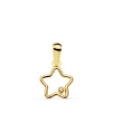 18K COLGANTE ORO AMARILLO AMULETO  ESTRELLA CIRCONITA 9X9 MM