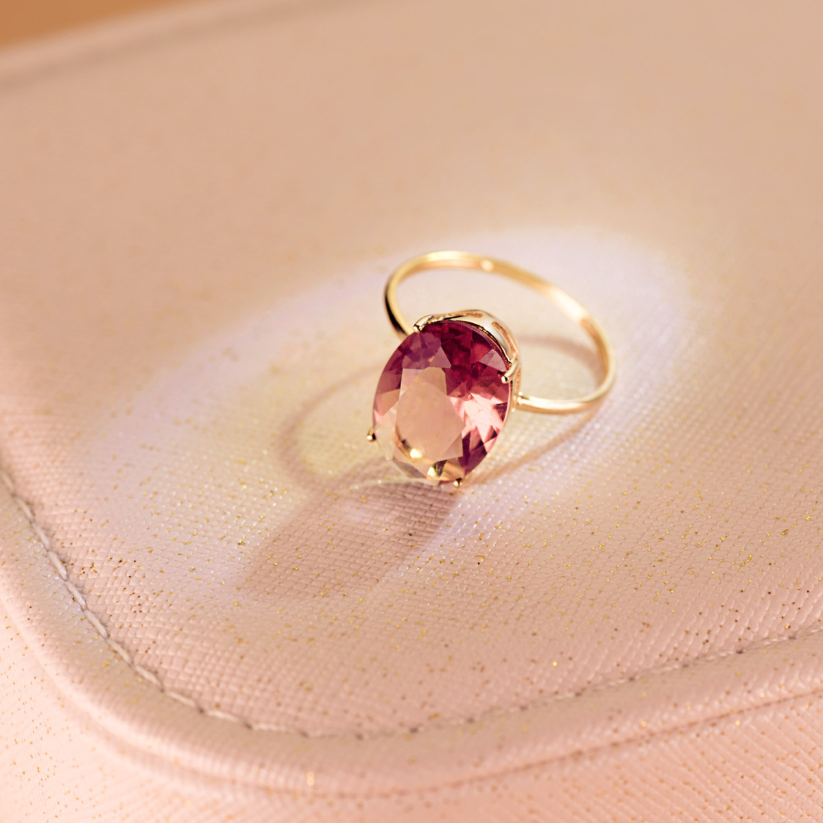 18K SORTIJA ORO AMARILLO PIEDRA OVAL 14X10 MM COLOR ALEJANDRITA