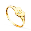 18K SELLO ORO AMARILLO MUJER CABEZA CORAZON CON CIRCONITA 9X7 MM C. AMOR