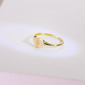 18K SELLO ORO AMARILLO MUJER CABEZA CORAZON CON CIRCONITA 9X7 MM C. AMOR