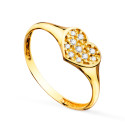 18K SELLO ORO AMARILLO MUJER CABEZA CORAZON CON CIRCONITA 9X8 MM C. AMOR