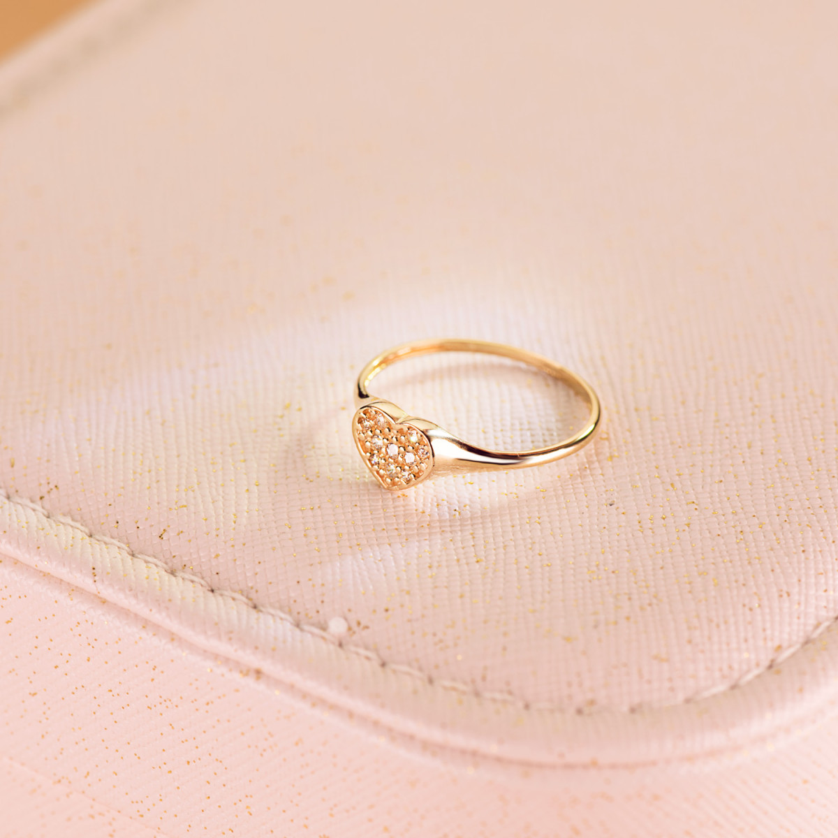 18K SELLO ORO AMARILLO MUJER CABEZA CORAZON CON CIRCONITA 9X8 MM C. AMOR