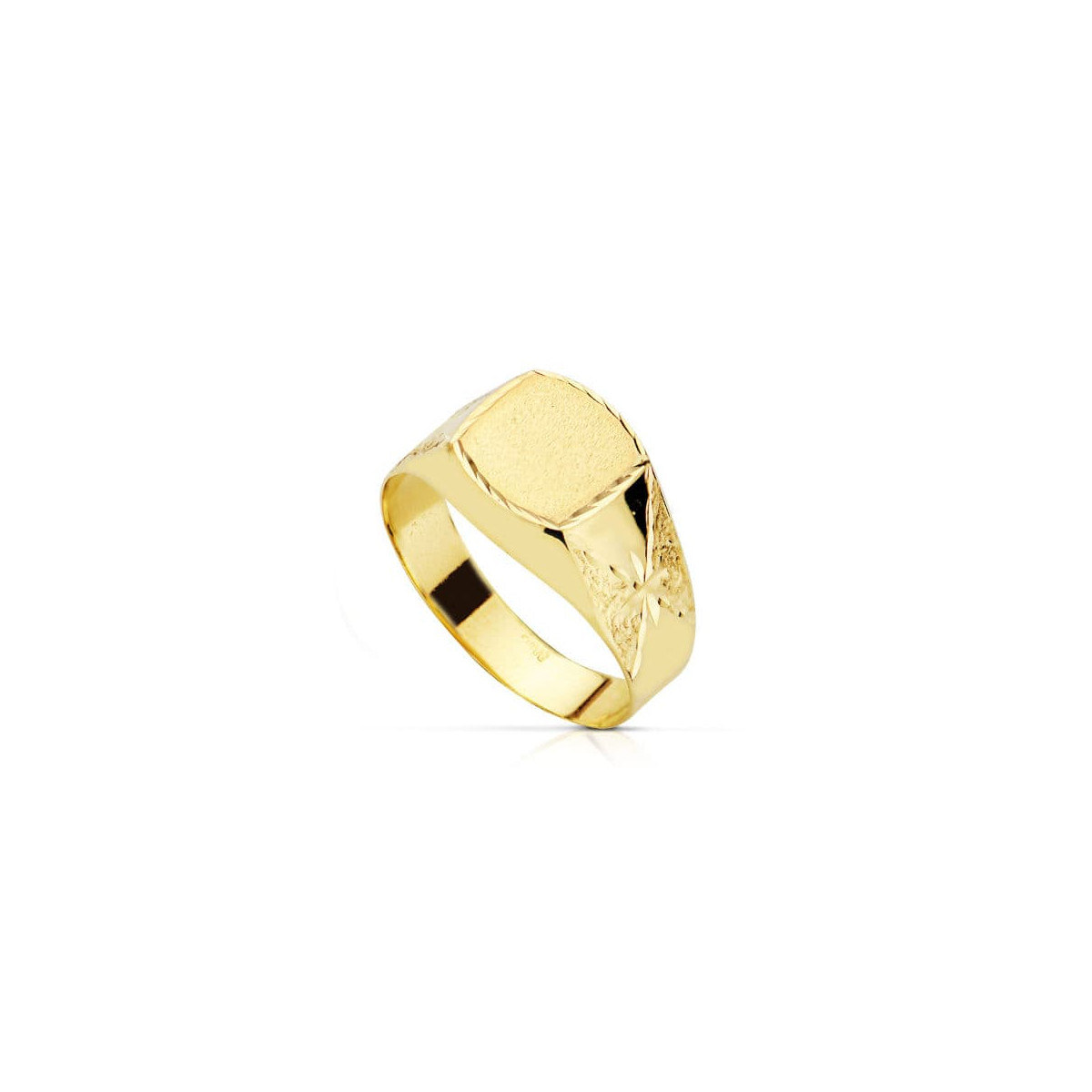 18K SELLO ORO AMARILLO HUECO LATERAL TALLADO ESTRELLAS. ANCHO GRABADO: 8X8MM