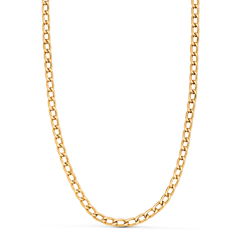 18K CADENA ORO AMARILLO BARBADA HUECA  ANCHO: 4,5 MM. LONGITUD: 50CM