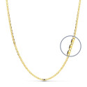 18K CADENA ORO AMARILLO MACIZA PLANA 45CM 1.5 MM