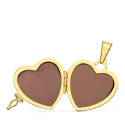 18K GUARDAPELO DIJE PORTAFOTOS ORO AMARILLO CORAZON BRILLO 20X20 MM C. AMOR