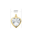 18K COLGANTE ORO AMARILLO CORAZON CIRCONITA 10X10 MM C. AMOR