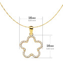 18K COLGANTE AMULETO  ORO AMARILLO ESTRELLA CIRCONITA 16X16 MM CADENA VENECIANA 42 3 CM