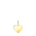 18K COLGANTE PLACA CHAPA ORO AMARILLO  CORAZON LISO EN BRILLO 10X10 MM C. AMOR